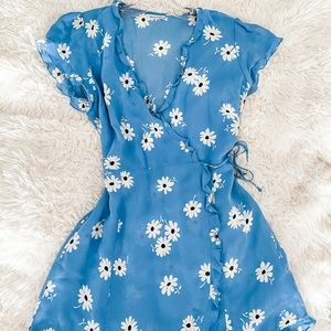 Cutie Reformation mini wrap dress!